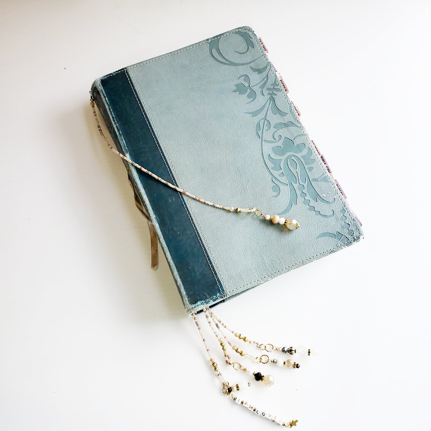 I Am Worthy Half-Strand Clip-on Beaded Bookmark