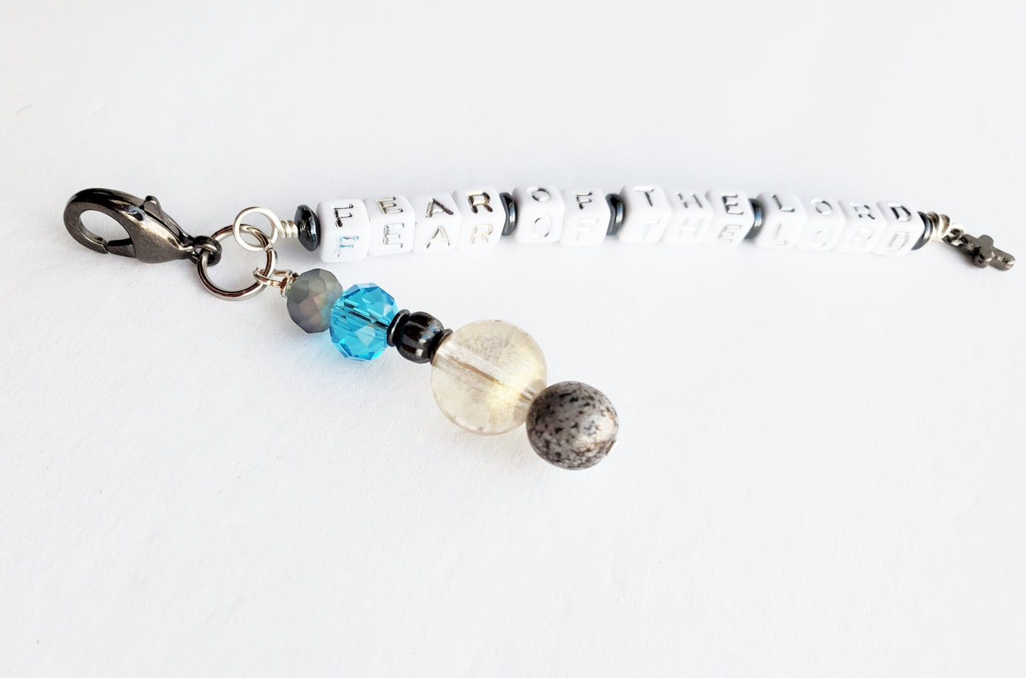 Do Not Fear Word Charm Clip-on