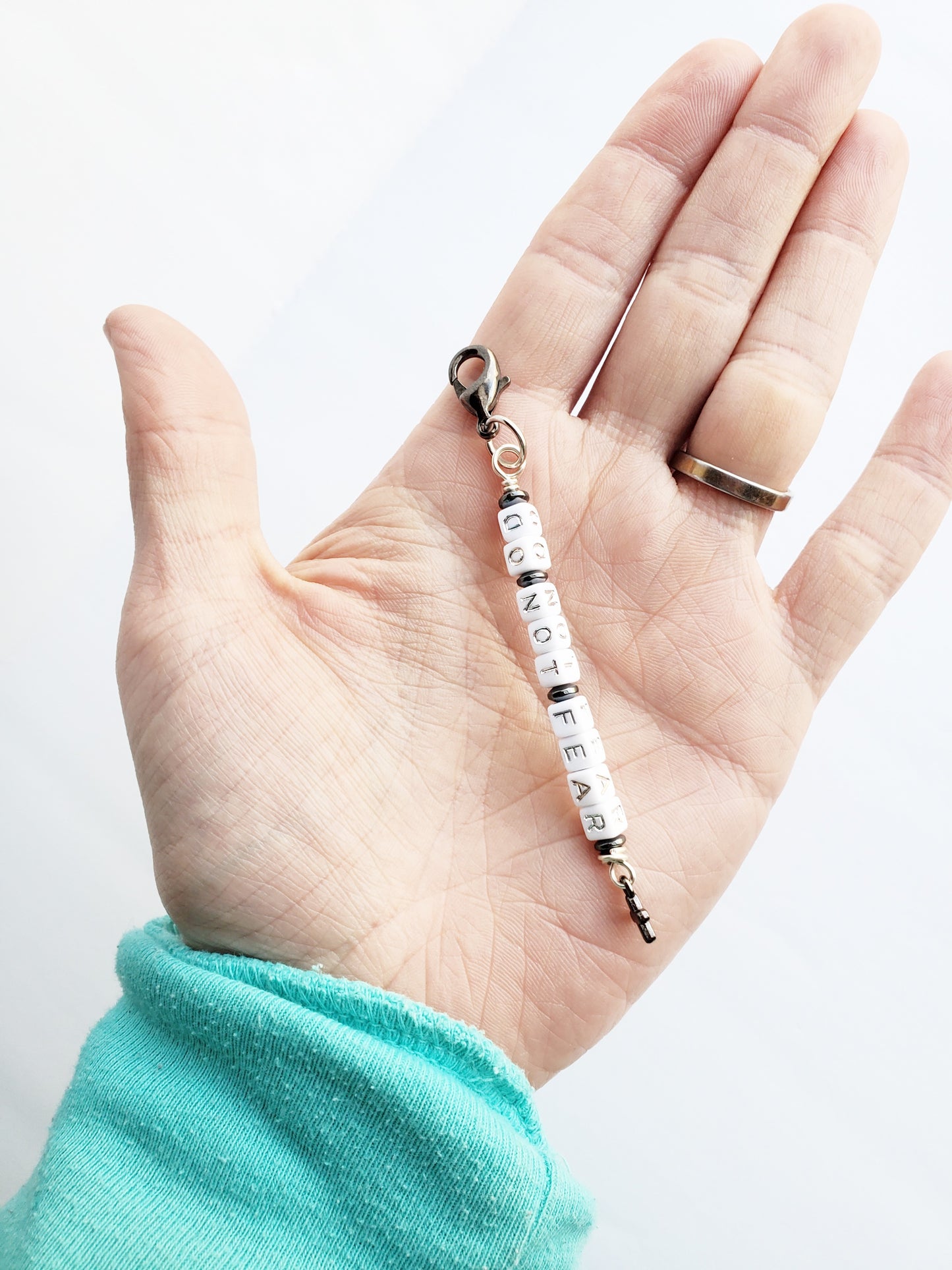 Do Not Fear Word Charm Clip-on