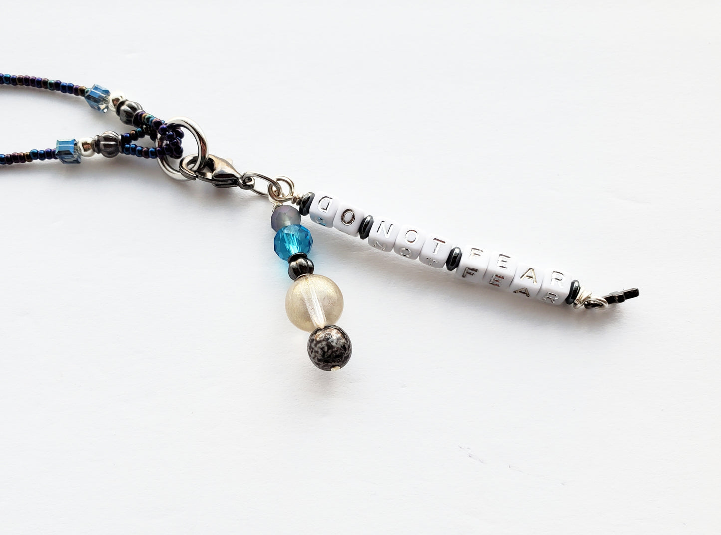 Do Not Fear Word Charm Clip-on