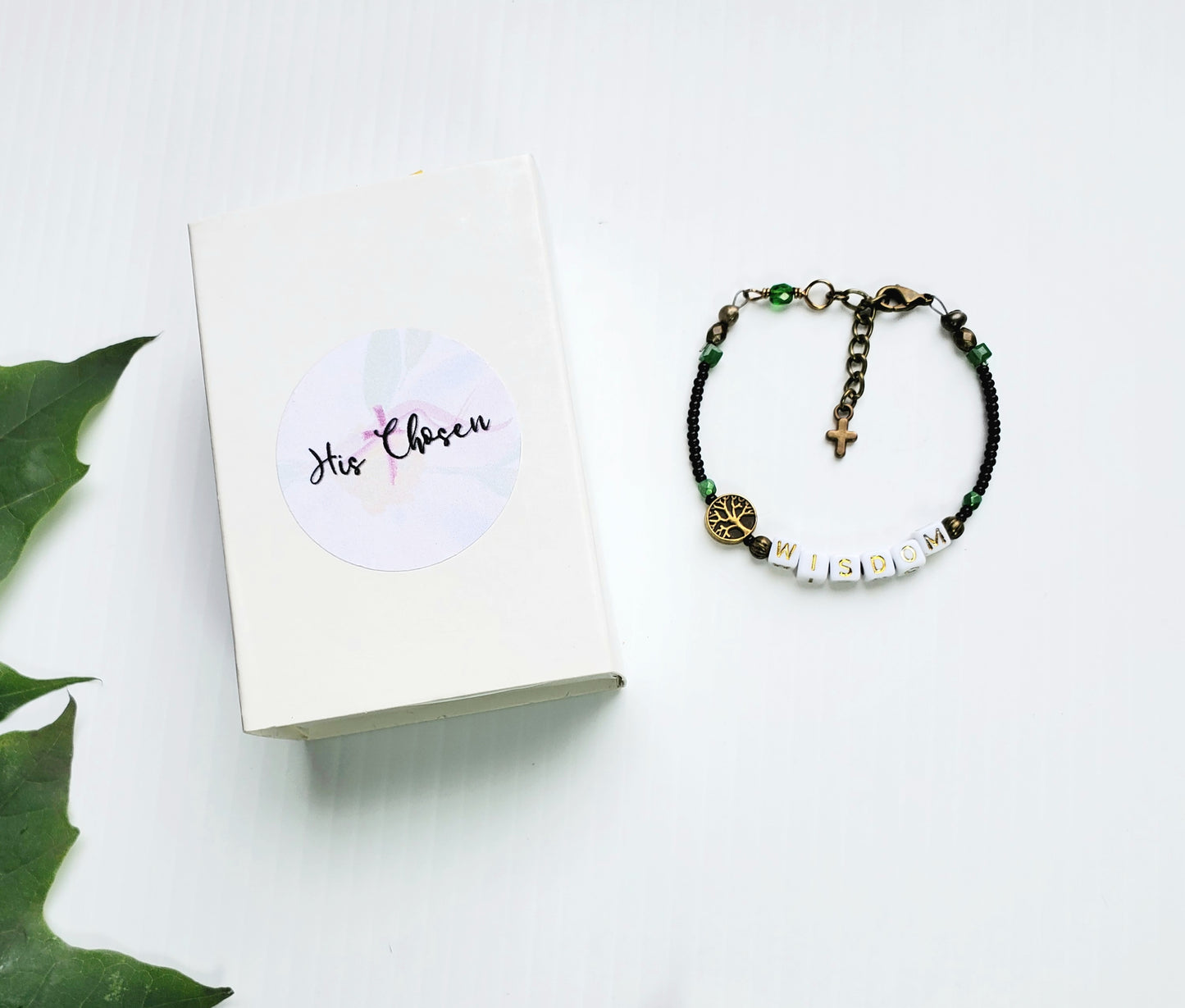 Wisdom Tree of Life Single Strand Beaded Bracelet for women