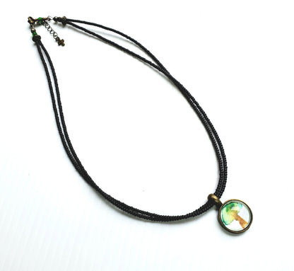 Tree of Life Charm Beaded Necklace