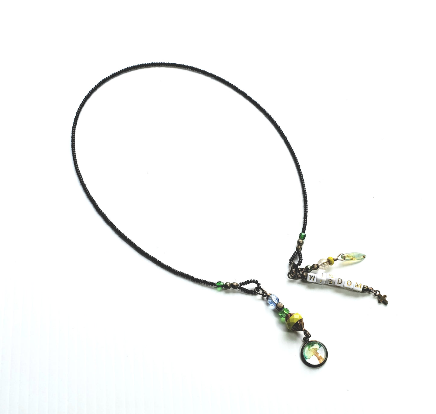 Wisdom Tree of Life Single Strand Beaded Bookmark