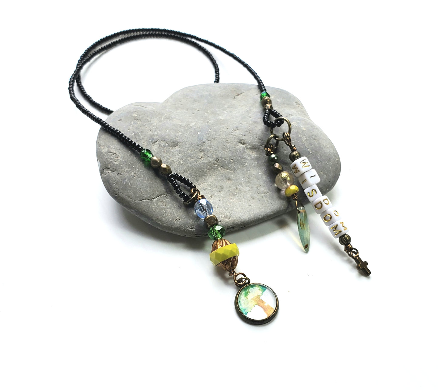 Wisdom Tree of Life Single Strand Beaded Bookmark
