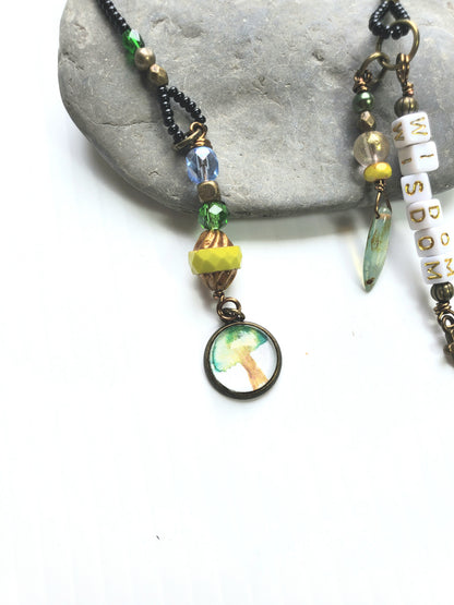 Wisdom Tree of Life Single Strand Beaded Bookmark