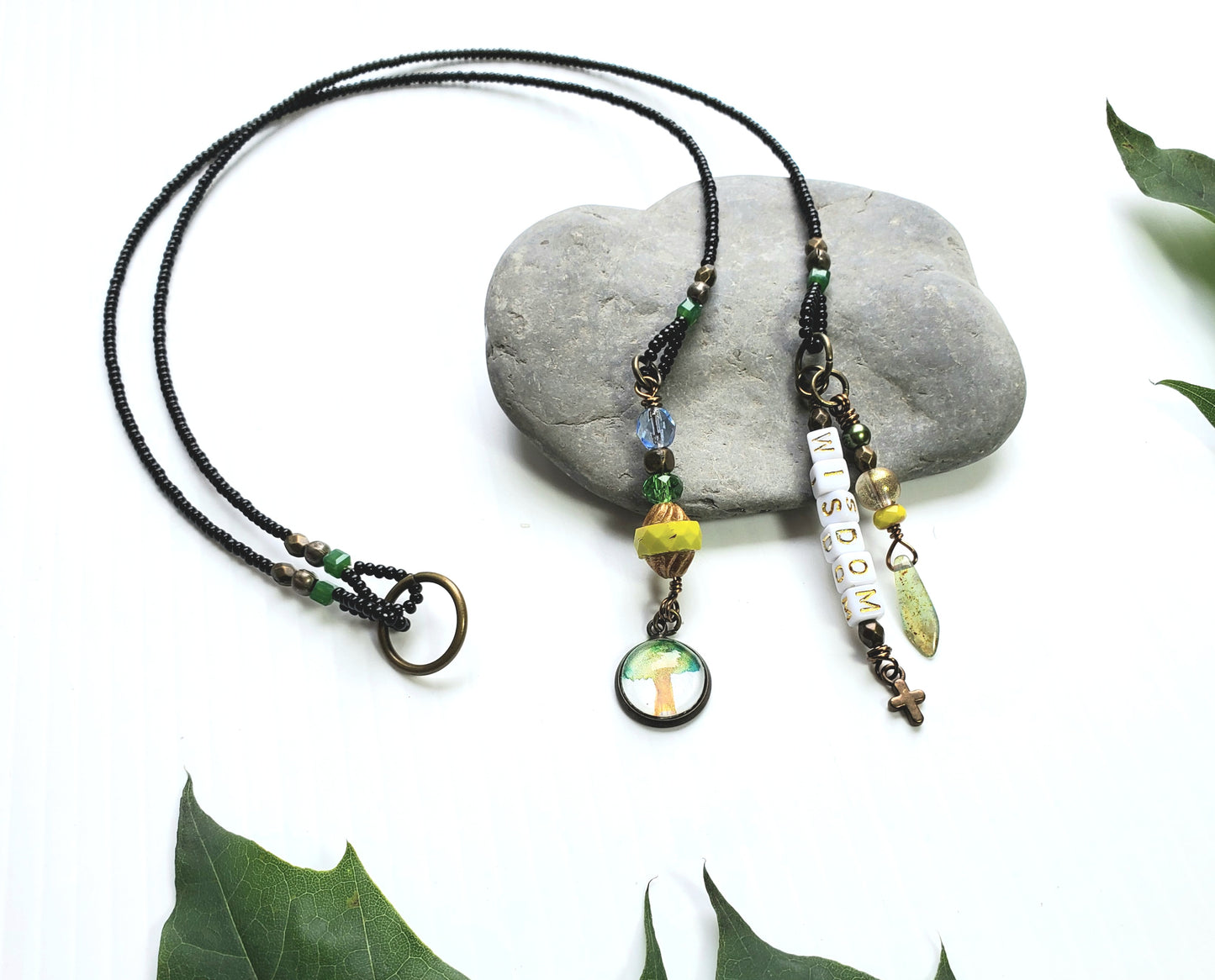 Wisdom Tree of Life 2-Strand Beaded Bookmark