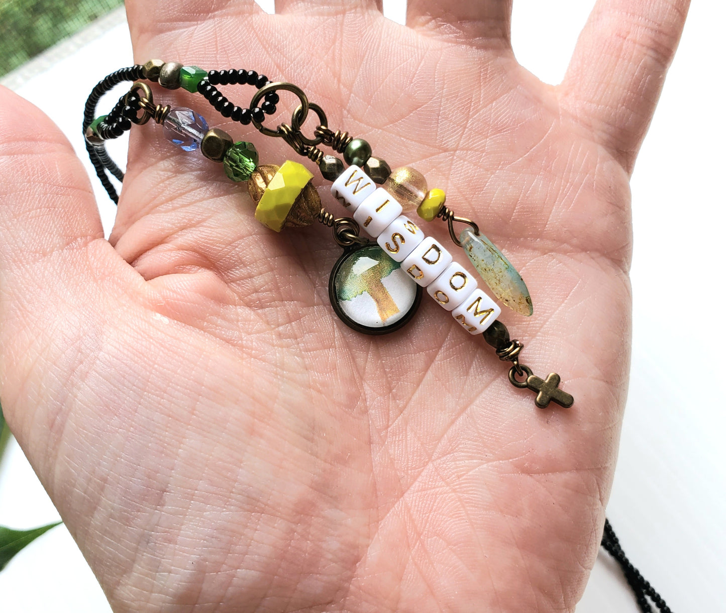 Wisdom Tree of Life Single Strand Beaded Bookmark