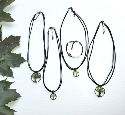 Tree of Life Charm Beaded Necklace