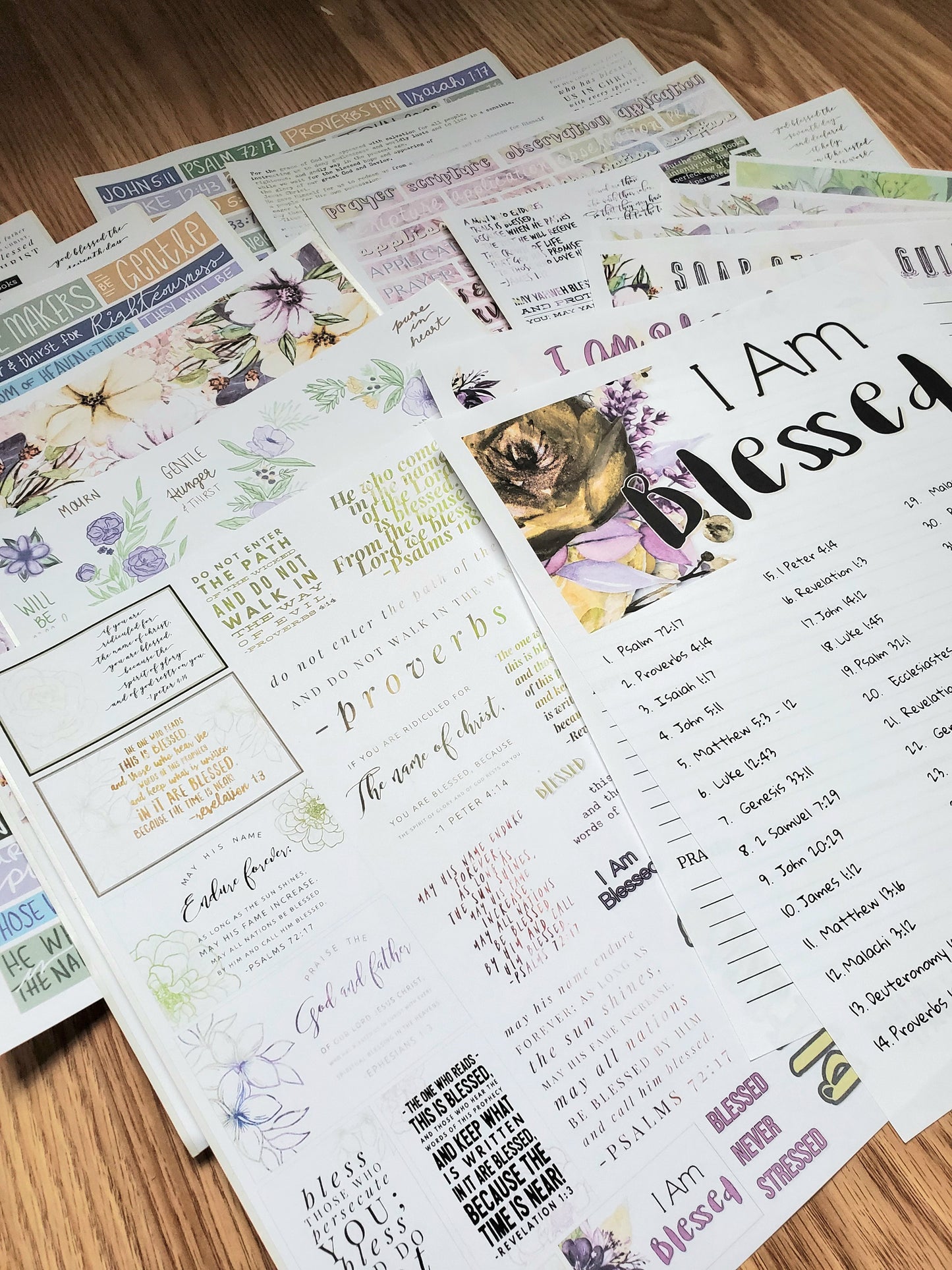 I Am Blessed Bible Journaling Sticker set