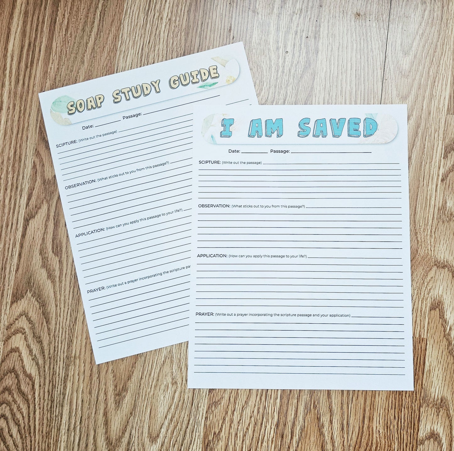 I Am Saved Bible SOAP Study Pack