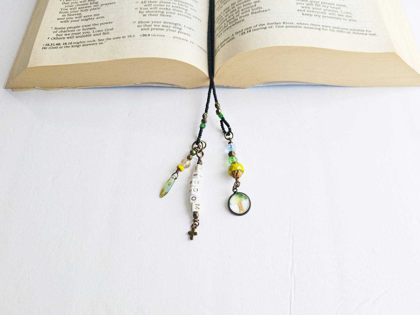 Wisdom Tree of Life 2-Strand Beaded Bookmark