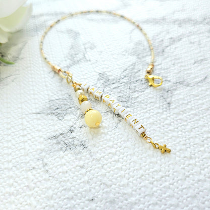 Neutral Mix and Gold Beaded Bible Bookmark