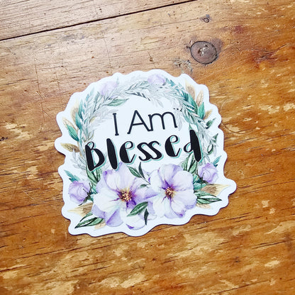 I Am Blessed Feminine Waterproof Vinyl sticker
