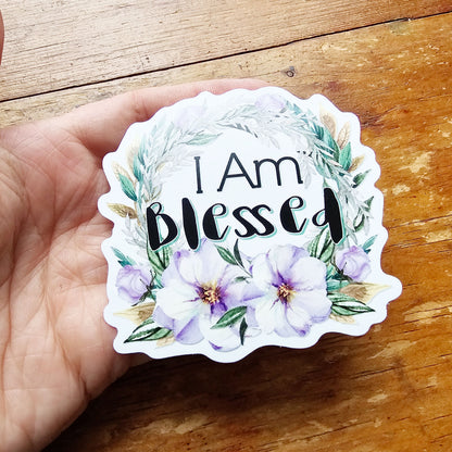 I Am Blessed Feminine Waterproof Vinyl sticker