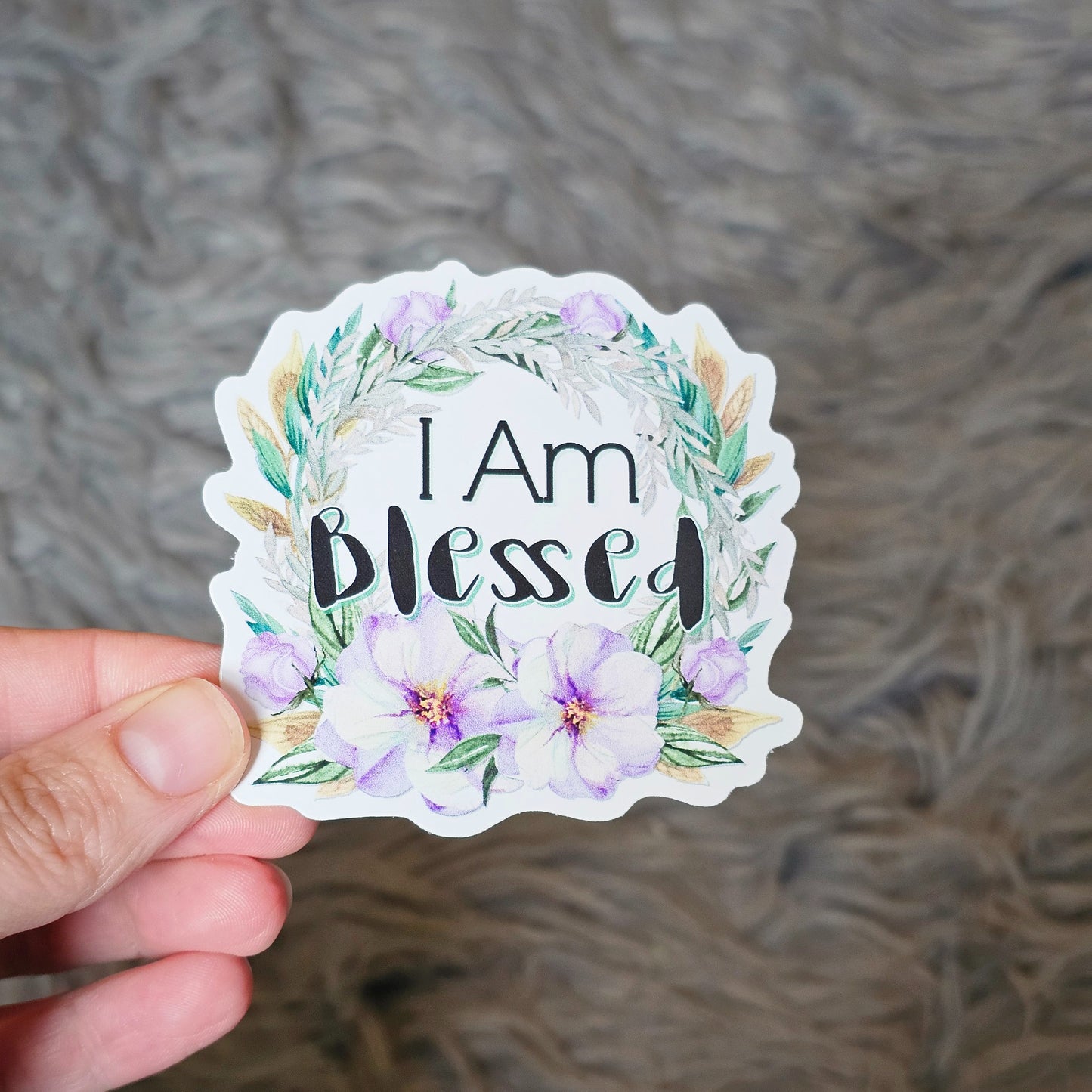 I Am Blessed Feminine Waterproof Vinyl sticker