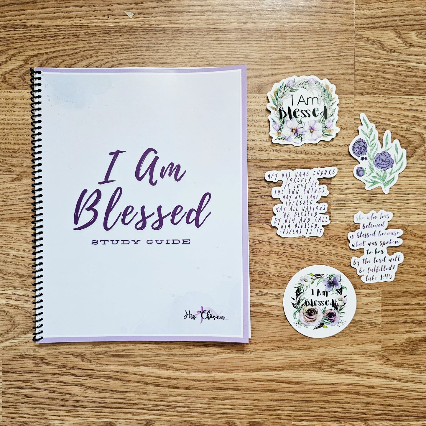 I Am Blessed Bible Study Guide - Beatitudes Women's group workbook, Matthew 5 New Testament, Christian study set, spiral bound study journal