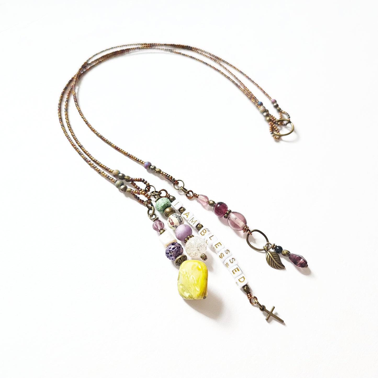 I Am Blessed 3-Strand Beaded Bible Bookmark