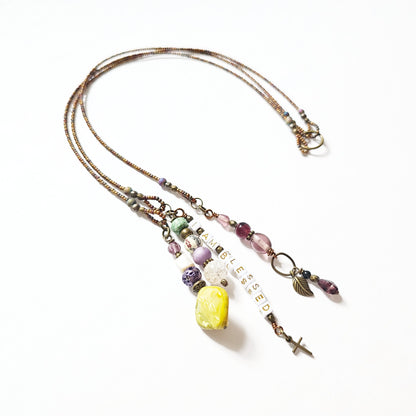 I Am Blessed 3-Strand Beaded Bible Bookmark