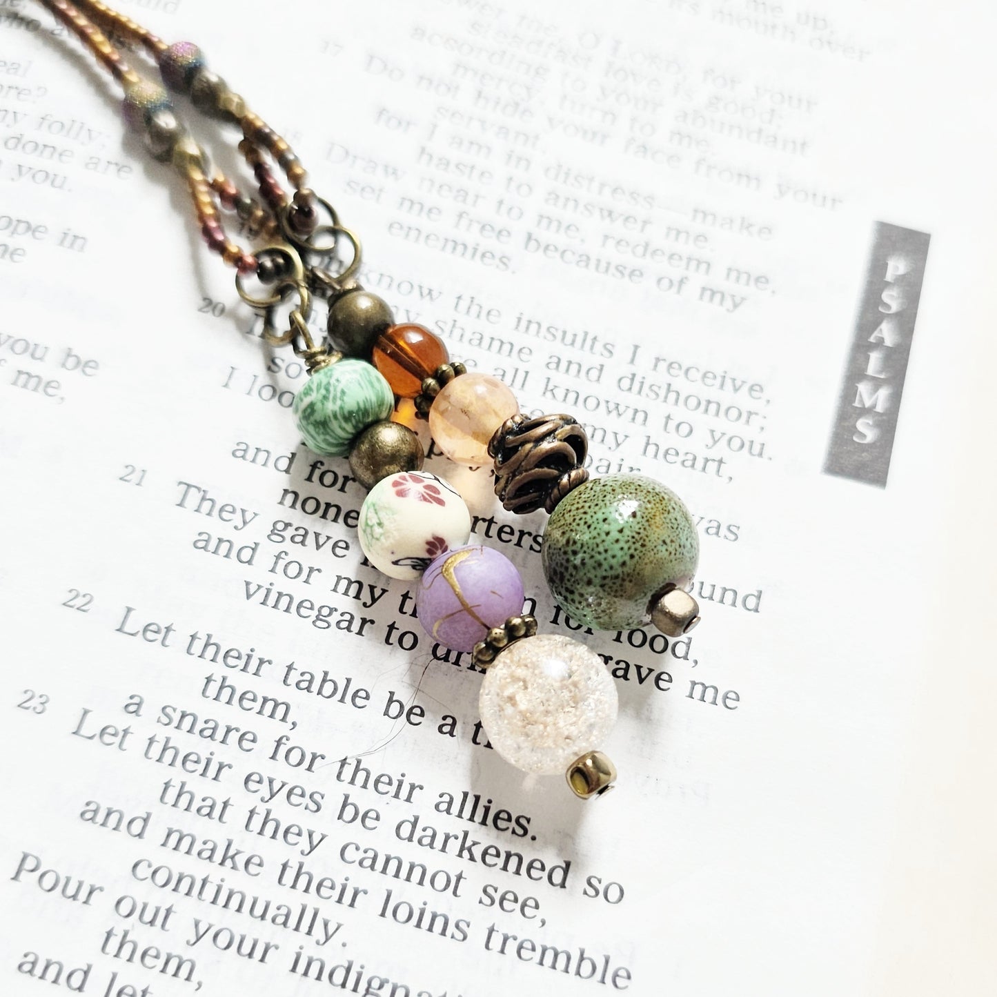 I Am Blessed 4-strand Beaded Bible Bookmark