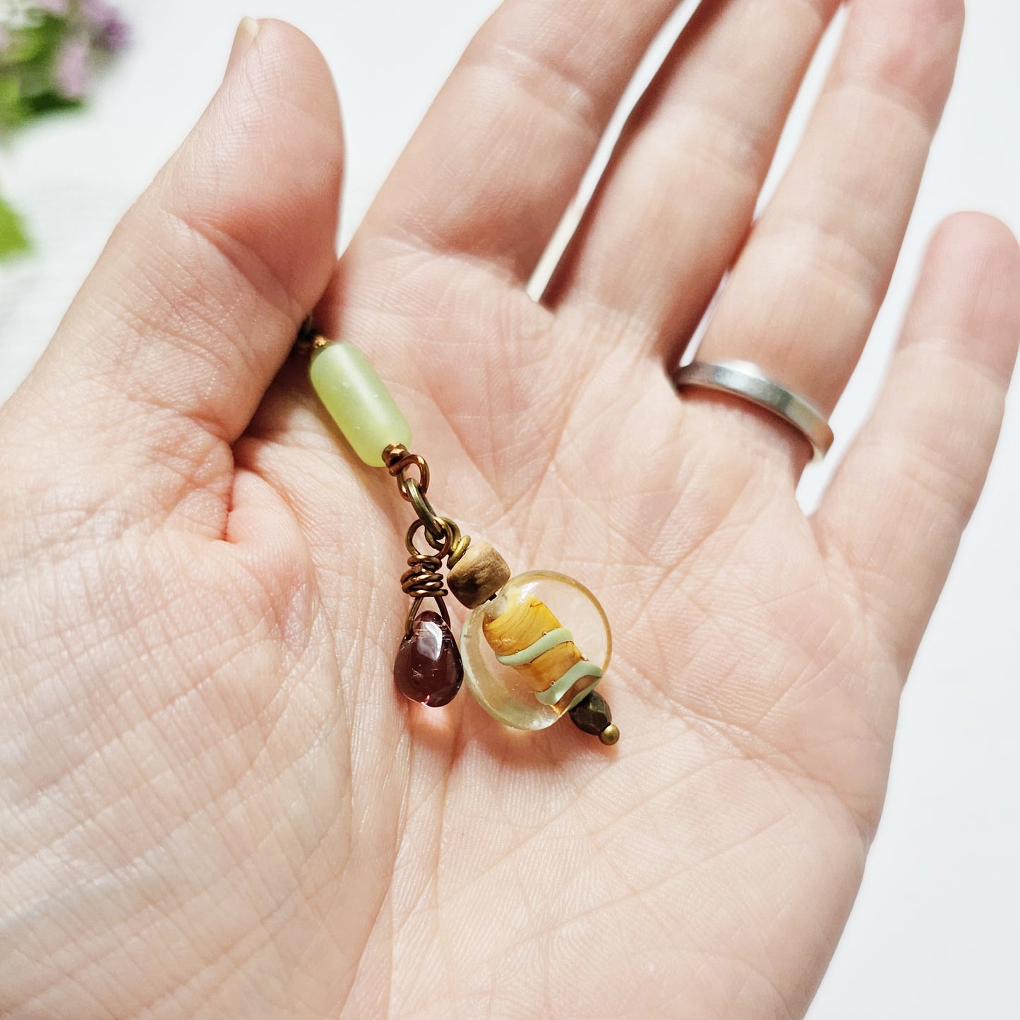 I Am Blessed Half-Strand Clip-on Beaded Bookmark