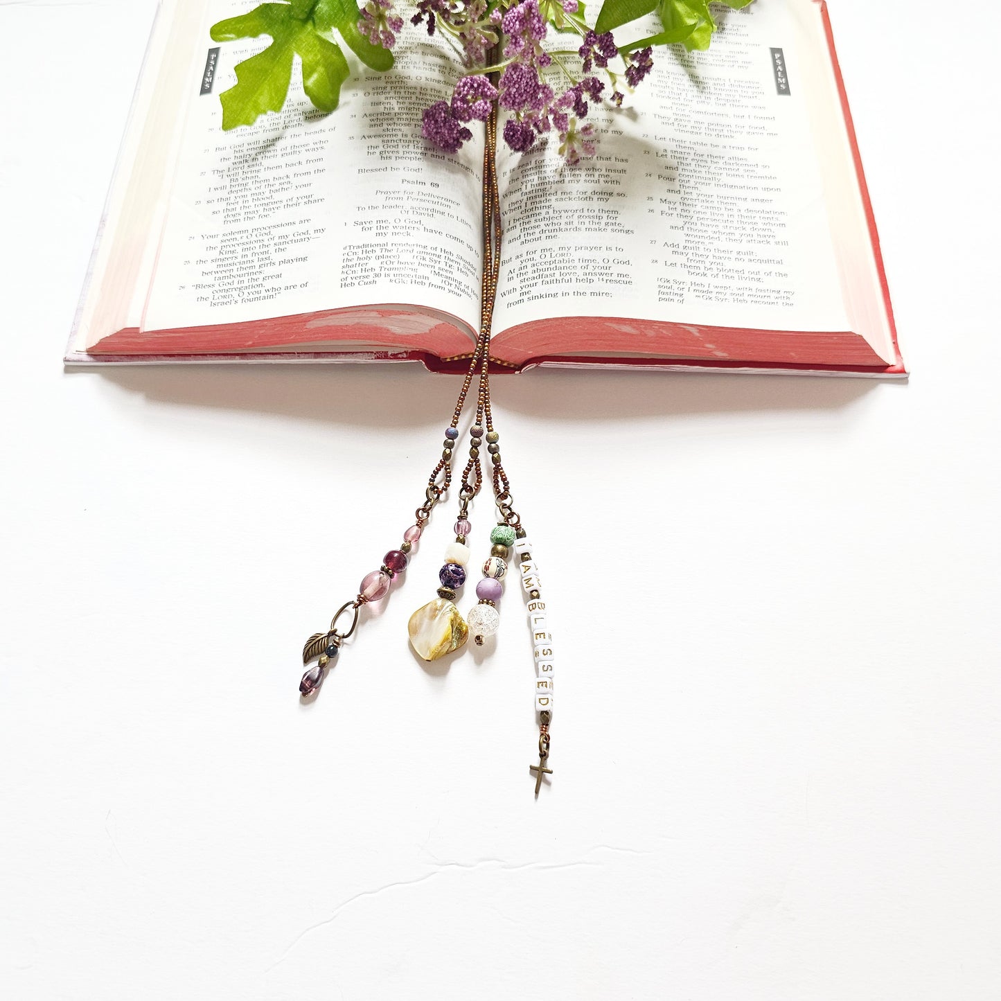 I Am Blessed 3-Strand Beaded Bible Bookmark