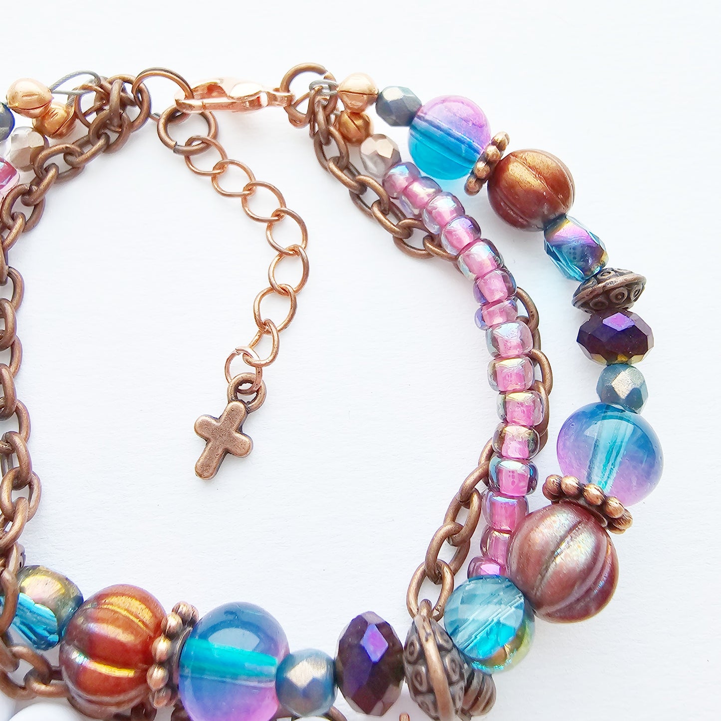 I Am Worthy 3-Strand Bracelet - stackable arm jewelry for women