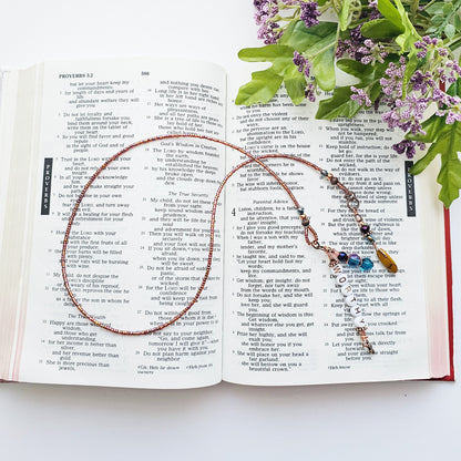 I Am Worthy Single Strand Beaded Bible Bookmark