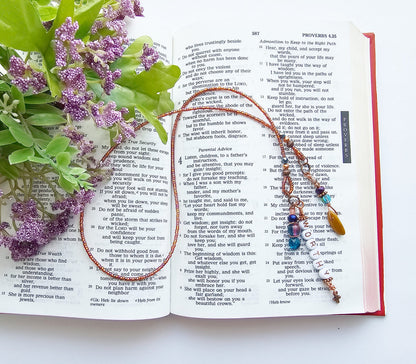 I Am Worthy Single Strand Beaded Bible Bookmark