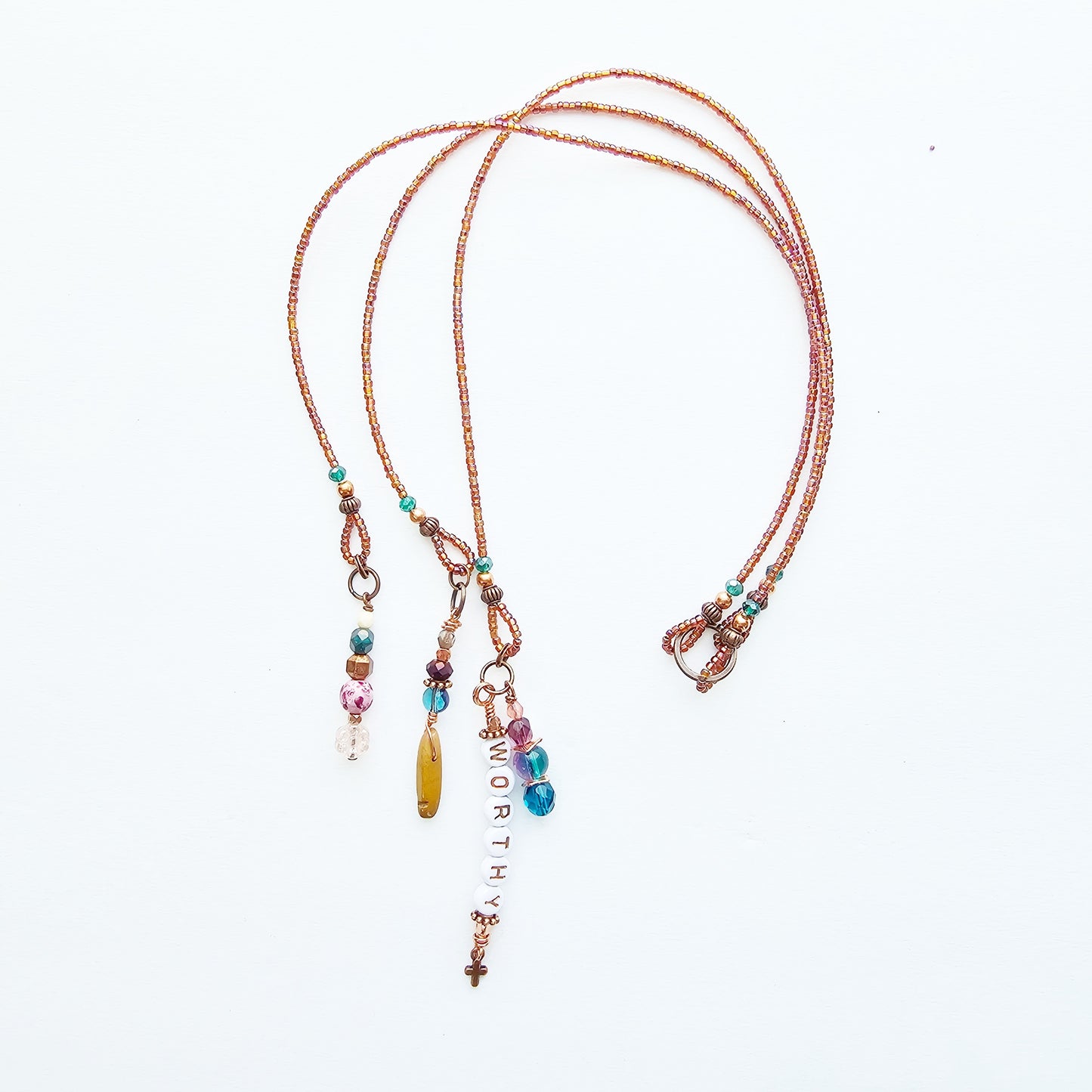 I Am Worthy 3-Strand Beaded Bible Bookmark
