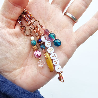 I Am Worthy 3-Strand Beaded Bible Bookmark