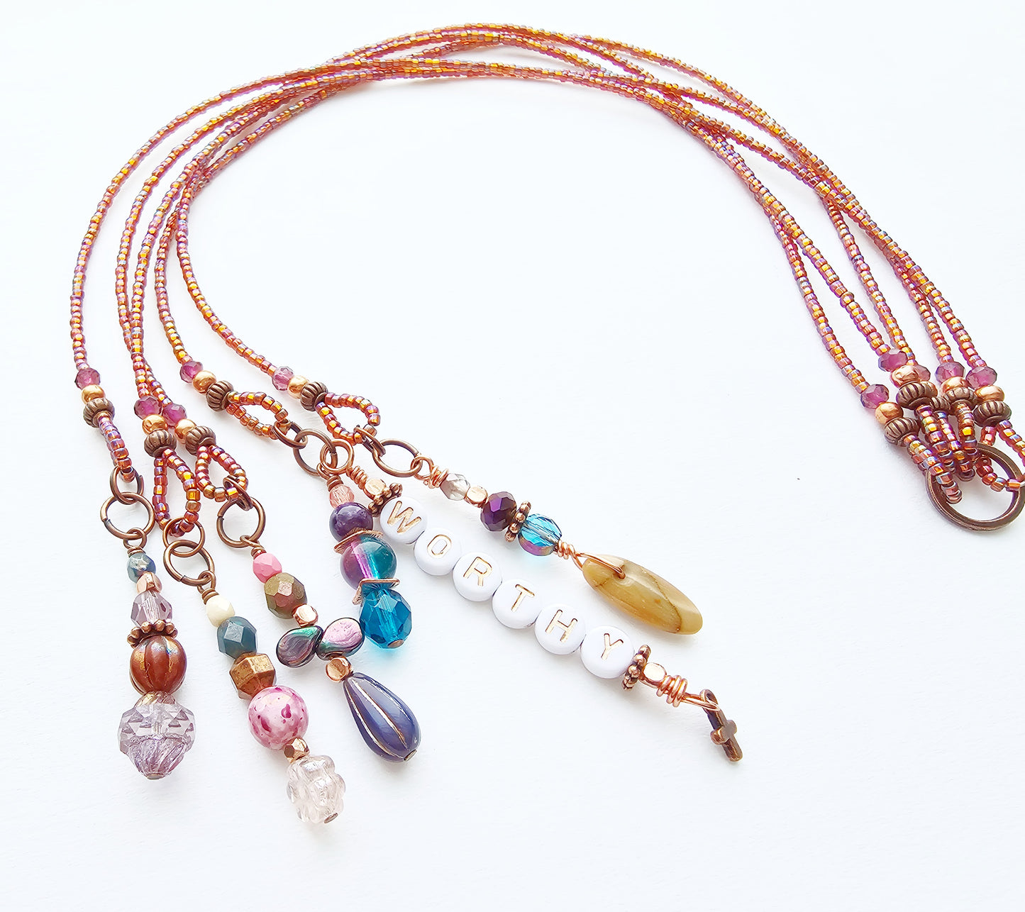 I Am Worthy 5-Strand Beaded Bible Bookmark
