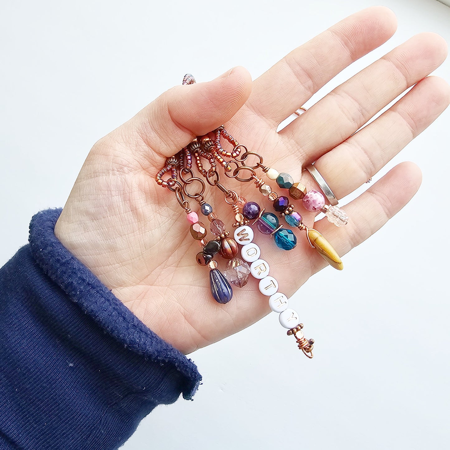 I Am Worthy 5-Strand Beaded Bible Bookmark