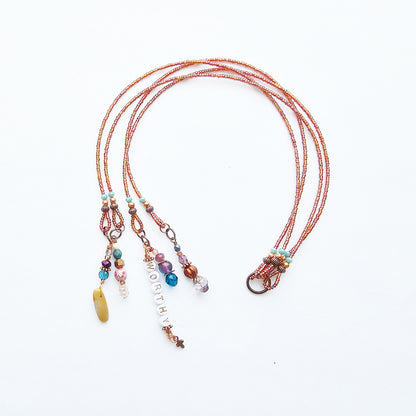 I Am Worthy 4-strand Beaded Bible Bookmark