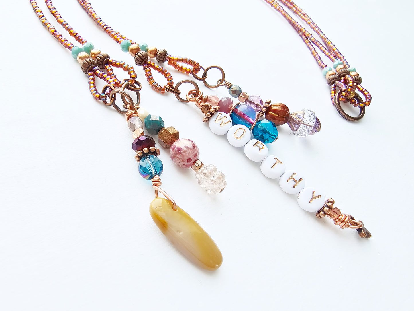 I Am Worthy 4-strand Beaded Bible Bookmark