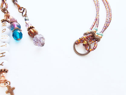 I Am Worthy 4-strand Beaded Bible Bookmark