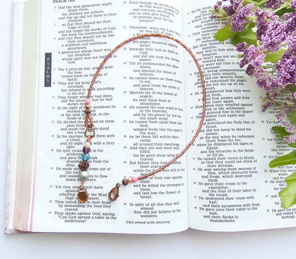 I Am Worthy Half-Strand Clip-on Beaded Bookmark