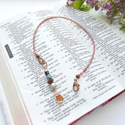 I Am Worthy Half-Strand Clip-on Beaded Bookmark