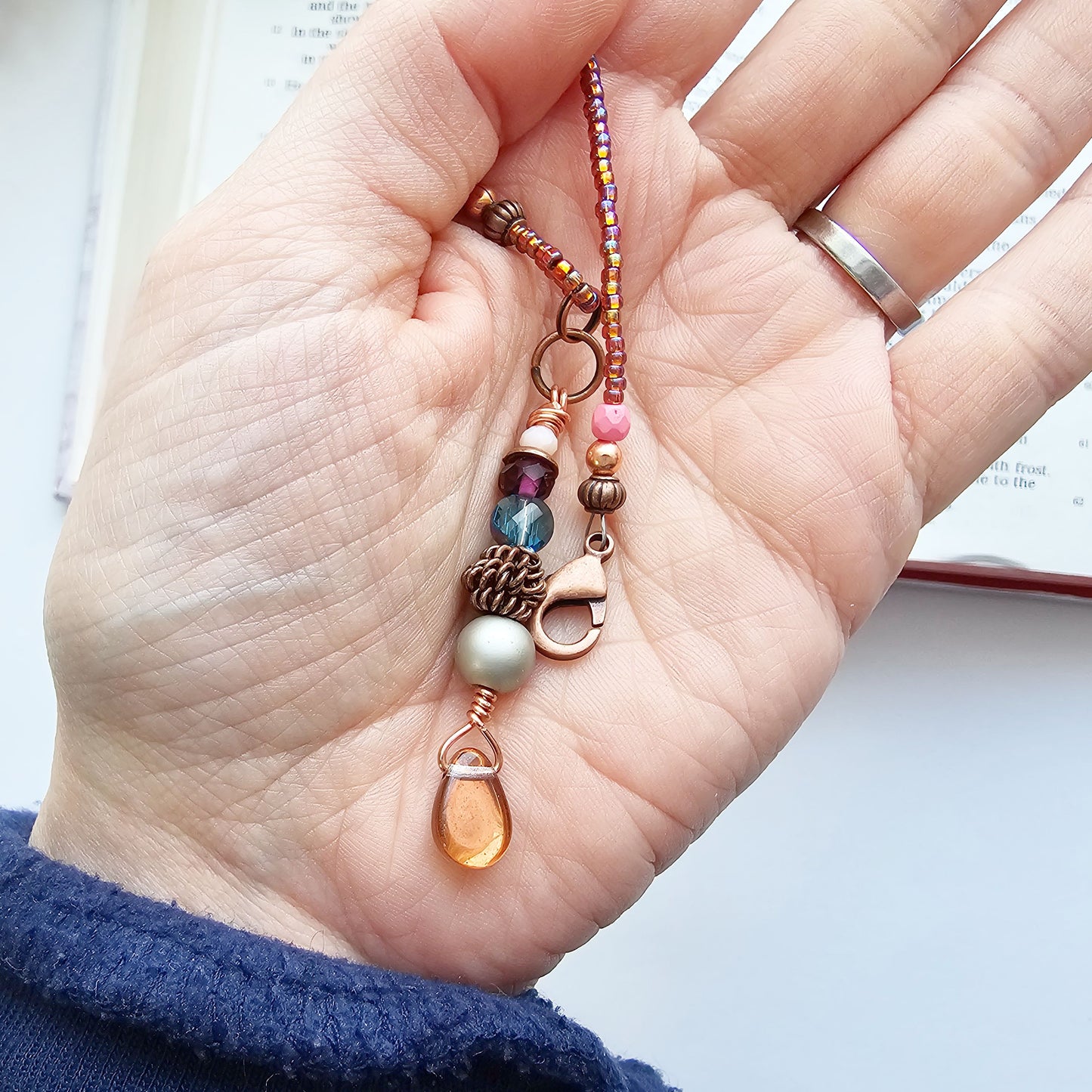 I Am Worthy Half-Strand Clip-on Beaded Bookmark