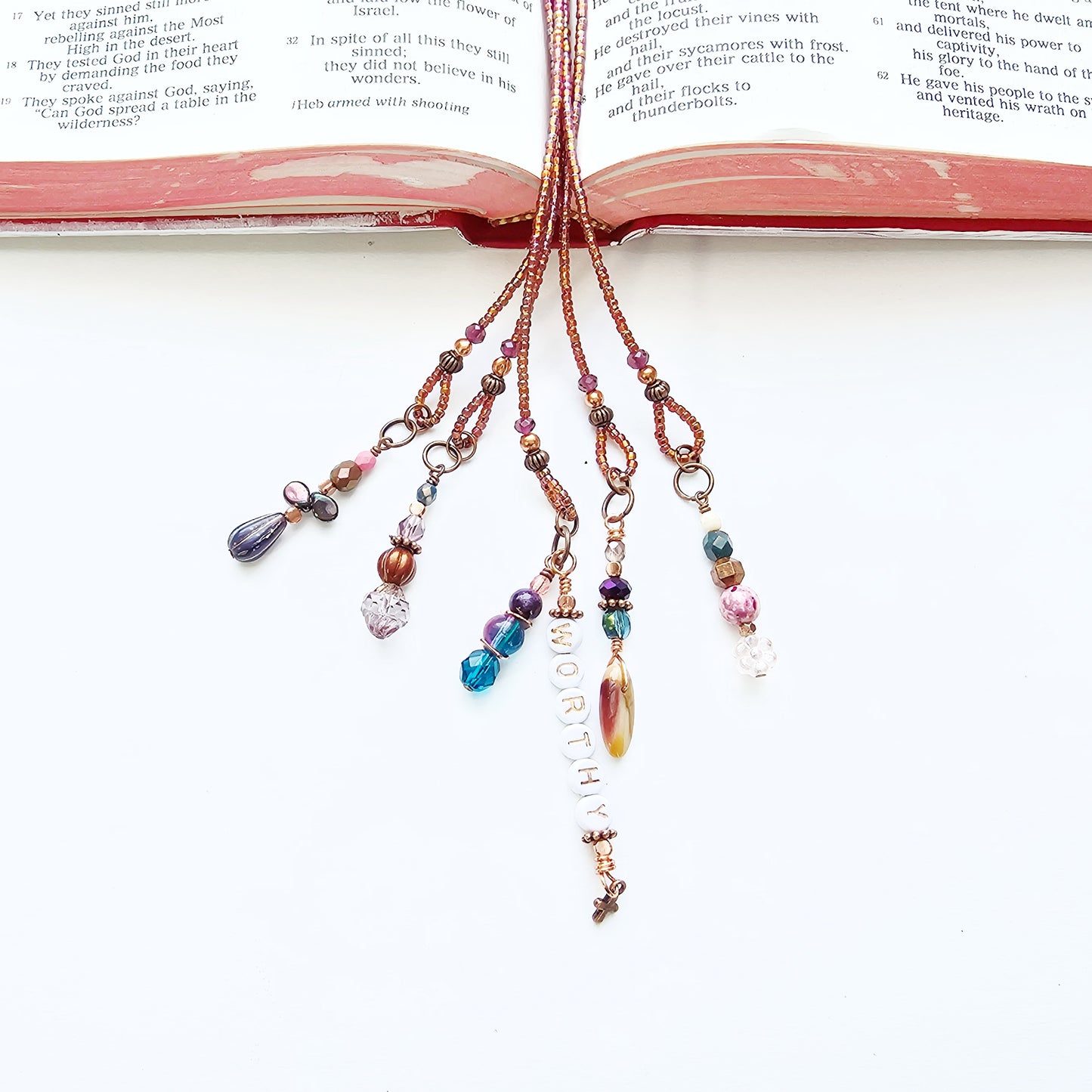 I Am Worthy 5-Strand Beaded Bible Bookmark