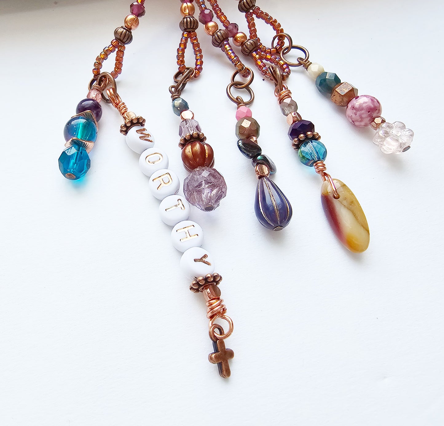 I Am Worthy 5-Strand Beaded Bible Bookmark