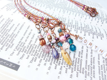 I Am Worthy 5-Strand Beaded Bible Bookmark