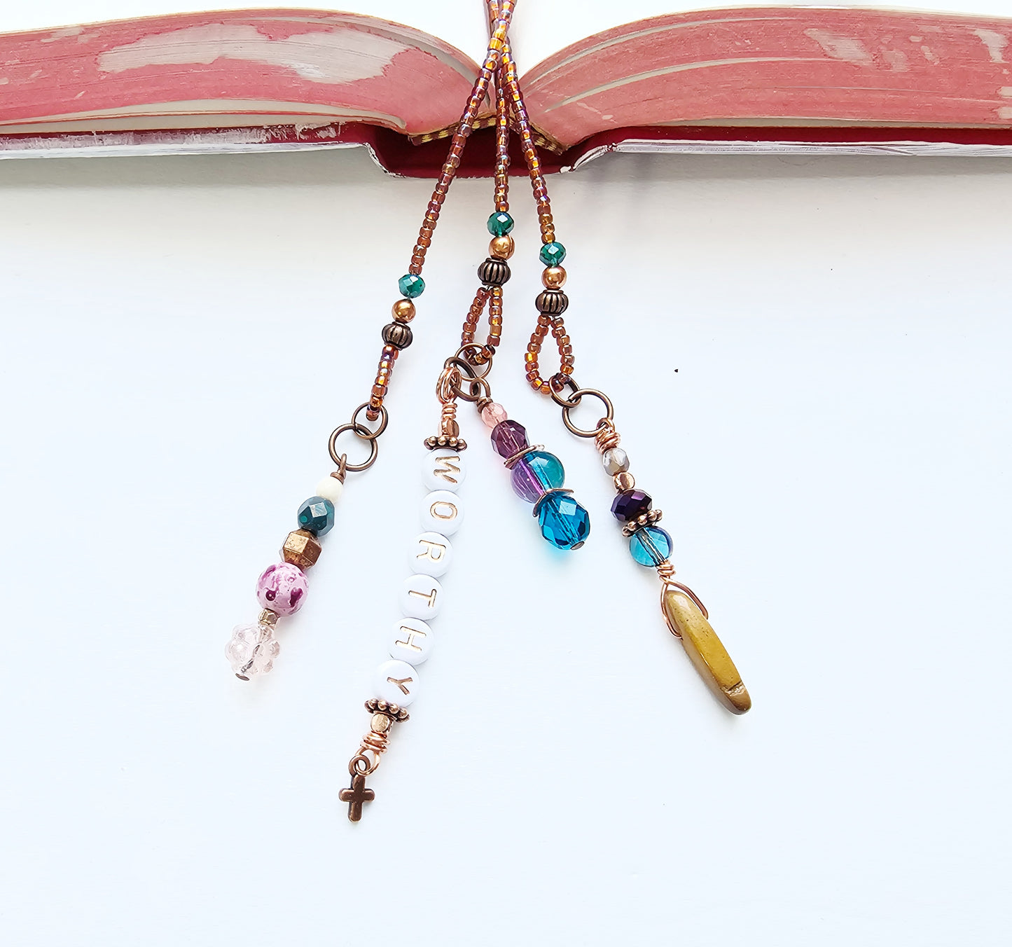 I Am Worthy 3-Strand Beaded Bible Bookmark