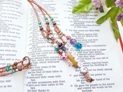 I Am Worthy 3-Strand Beaded Bible Bookmark