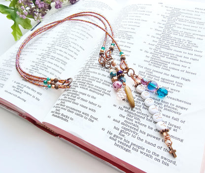 I Am Worthy 3-Strand Beaded Bible Bookmark