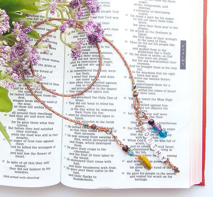 I Am Worthy Single Strand Beaded Bible Bookmark