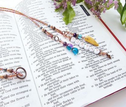 I Am Worthy 2-Strand Beaded Bible Bookmark