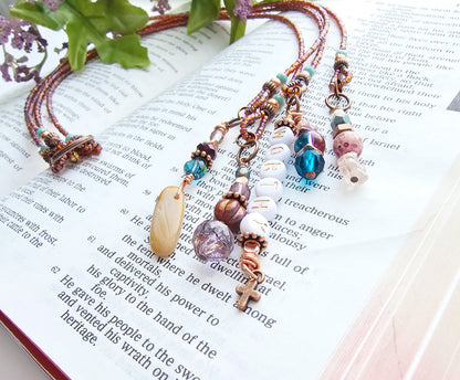 I Am Worthy 4-strand Beaded Bible Bookmark