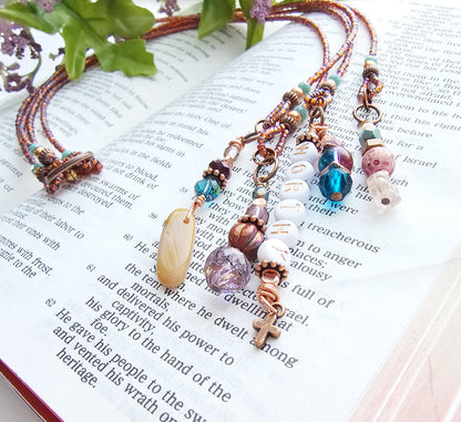 I Am Worthy 4-strand Beaded Bible Bookmark