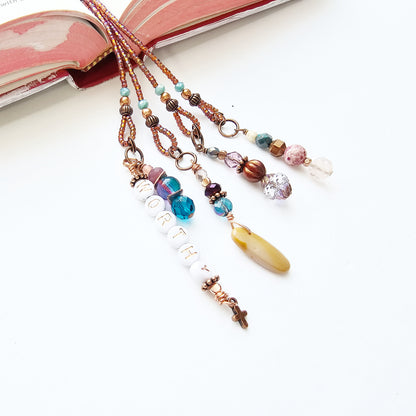 I Am Worthy 4-strand Beaded Bible Bookmark