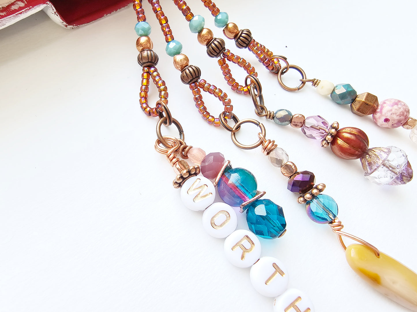 I Am Worthy 4-strand Beaded Bible Bookmark